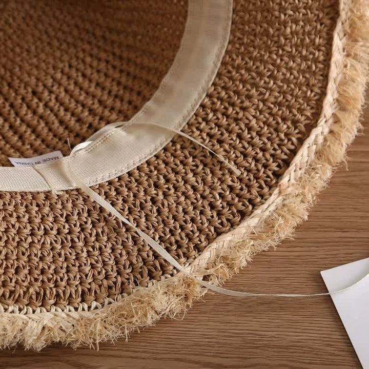Damen Frühling Sommer Hut Schlapphut Faltbarer Strohhut