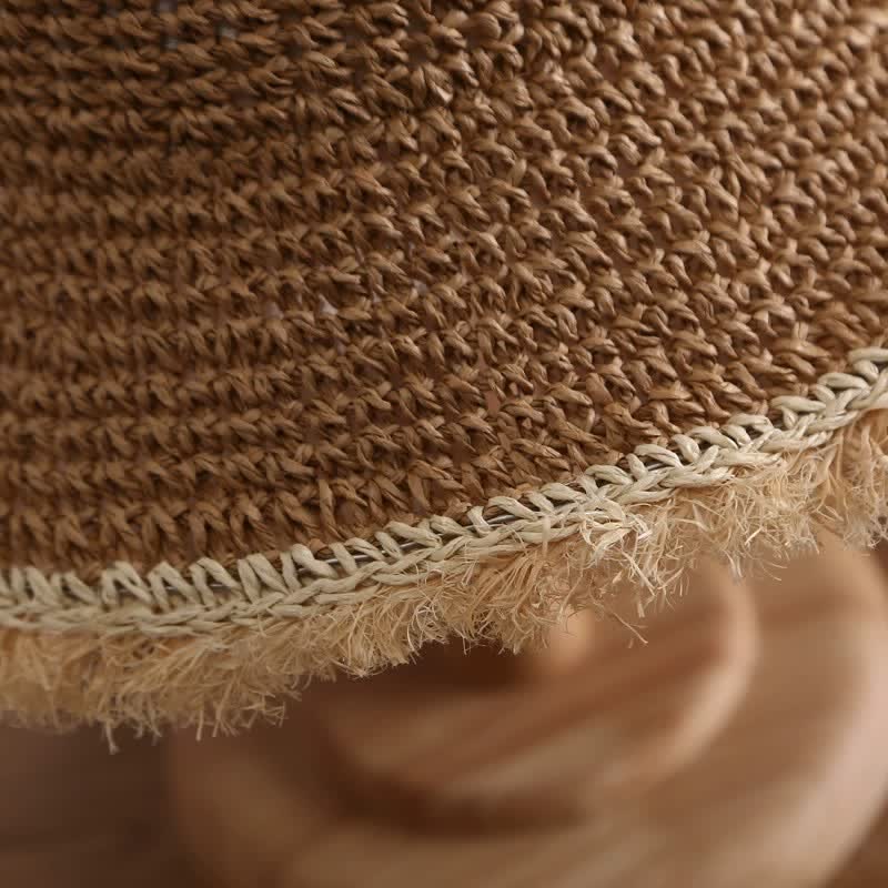 Damen Frühling Sommer Hut Schlapphut Faltbarer Strohhut