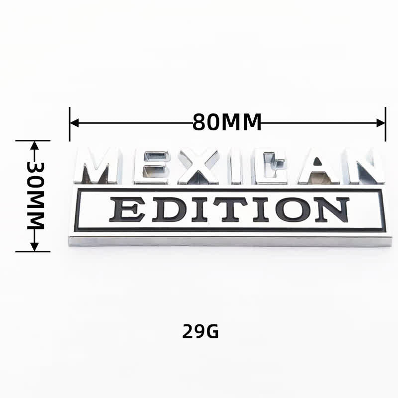 MEXICAN EDITION Metallaufkleber Autoabzeichen