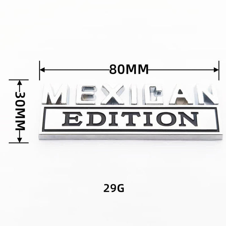 MEXICAN EDITION Metallaufkleber Autoabzeichen