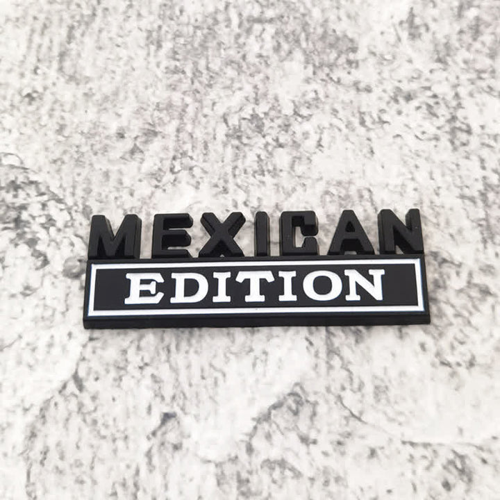 MEXICAN EDITION Metallaufkleber Autoabzeichen