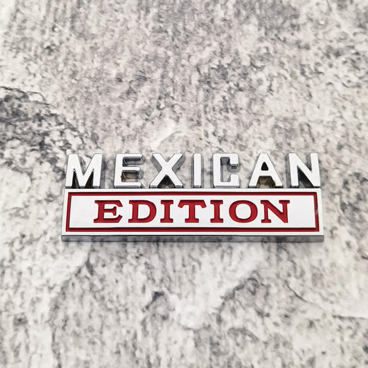MEXICAN EDITION Metallaufkleber Autoabzeichen
