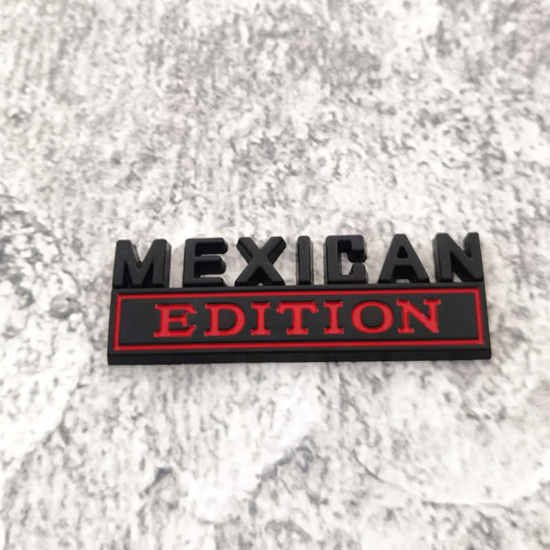 MEXICAN EDITION Metallaufkleber Autoabzeichen