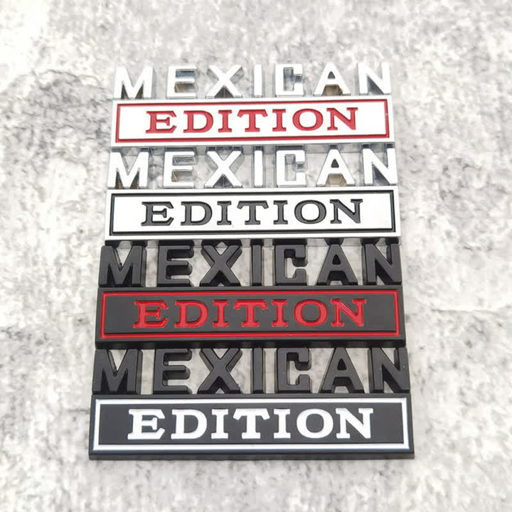 MEXICAN EDITION Metallaufkleber Autoabzeichen