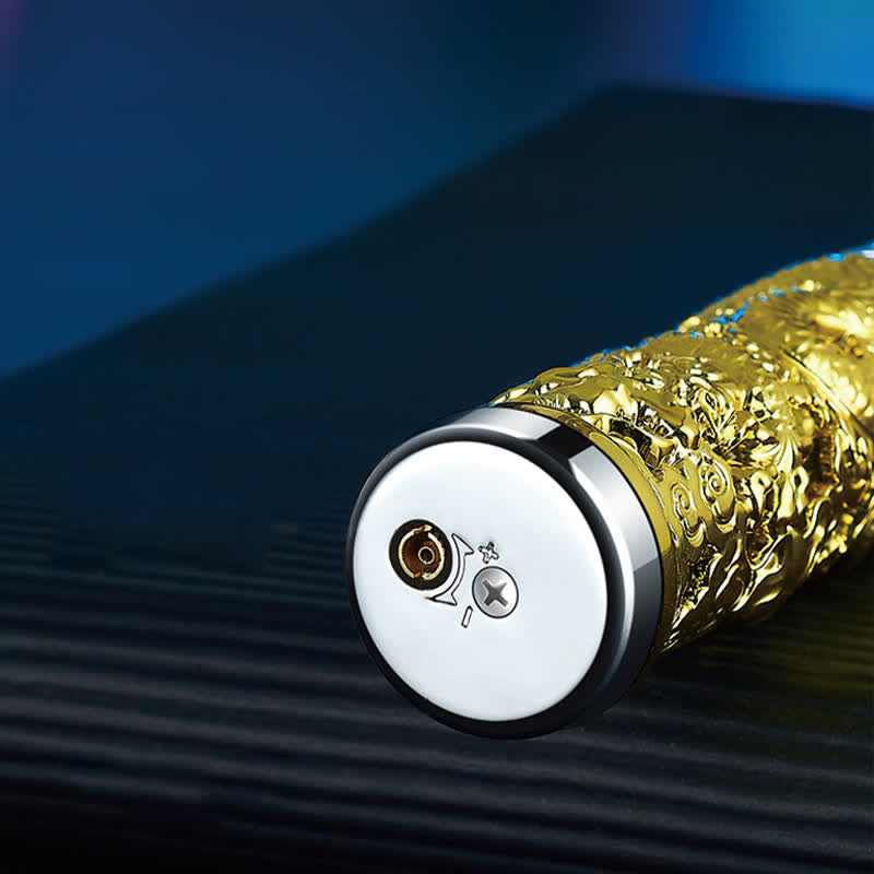 Dragon Creative LED Flash zylindrisches nachfüllbares Butanfeuerzeug