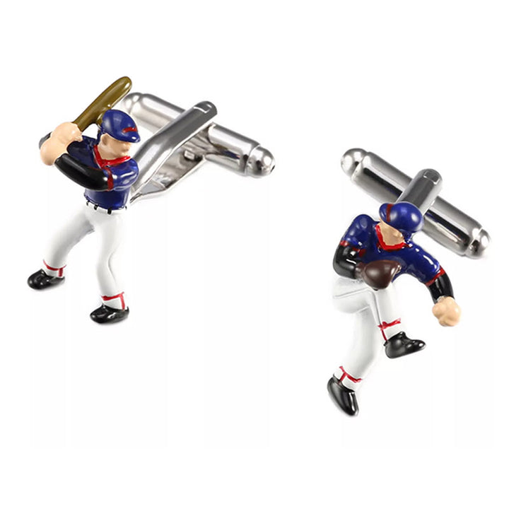 Manschettenknöpfe für Herren, 1 Paar, Baseball Time Button Covers Set - image 2