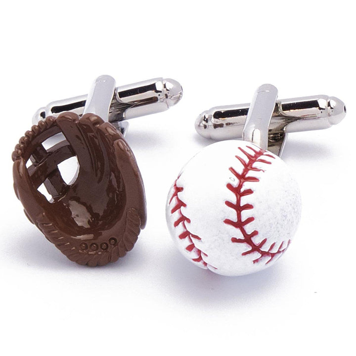 Herren-Manschettenknöpfe, 1 Paar, Baseball-Spieler-Handschuhe, Knopfabdeckungen, Set - image 2