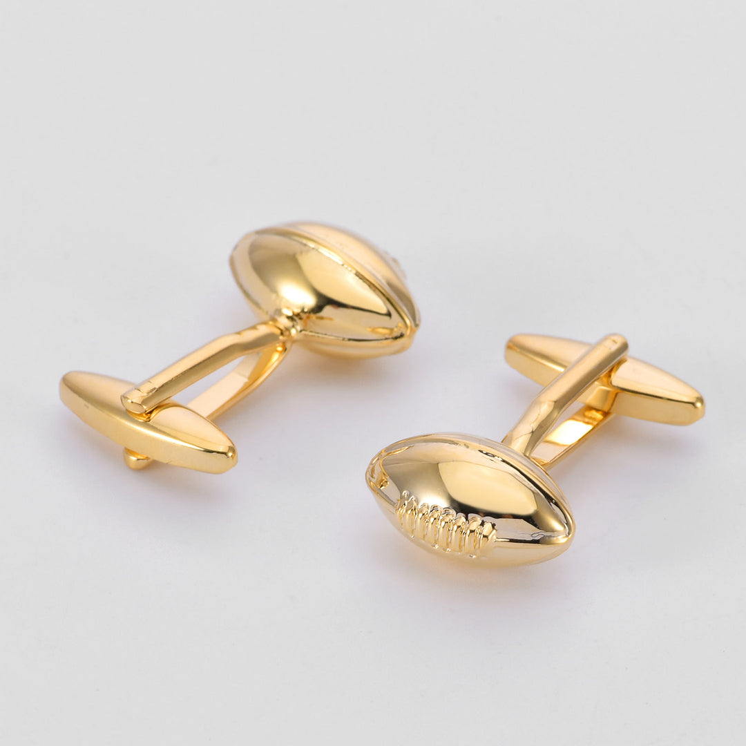 Manschettenknöpfe für Herren, 1 Paar, Rugby Time Button Covers Set - image 8