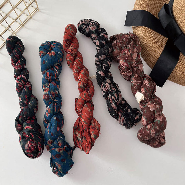 Weicher Damenschal mit plissiertem Blumenmuster für den Frühling