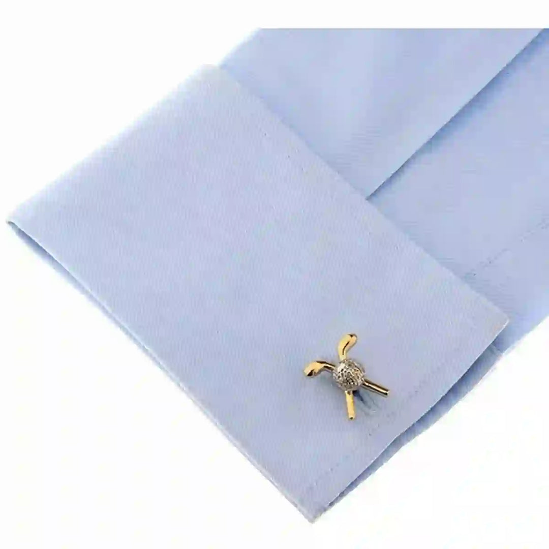 Manschettenknöpfe mit Golf-Time-Knopfabdeckungen für Herren, 1 Paar - image 6