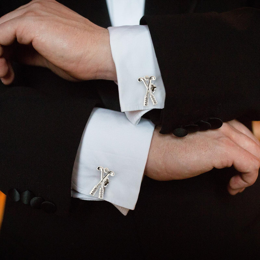 Manschettenknöpfe mit Golf-Time-Knopfabdeckungen für Herren, 1 Paar - image 1