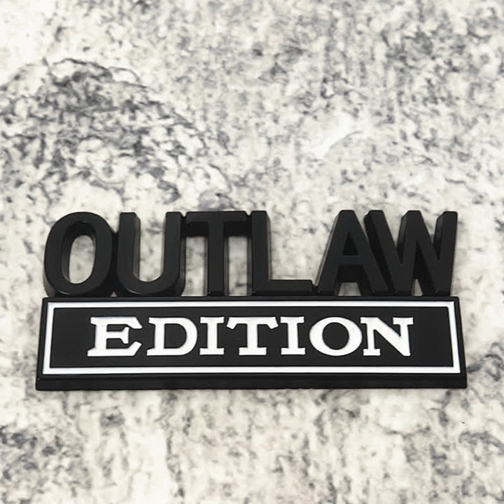 OUTLAW EDITION Metallaufkleber Autoabzeichen