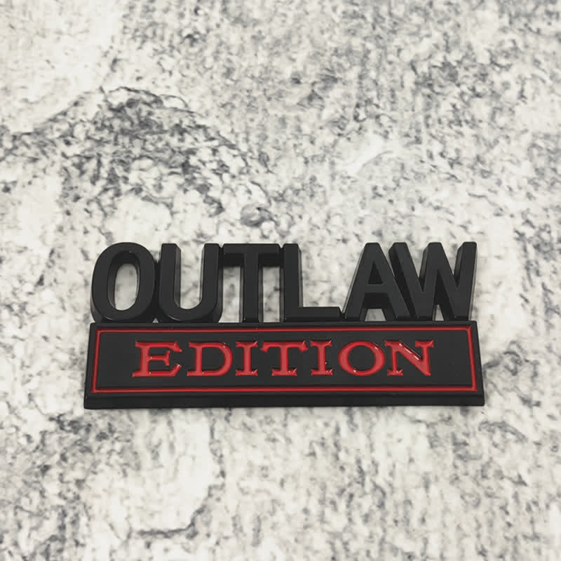 OUTLAW EDITION Metallaufkleber Autoabzeichen