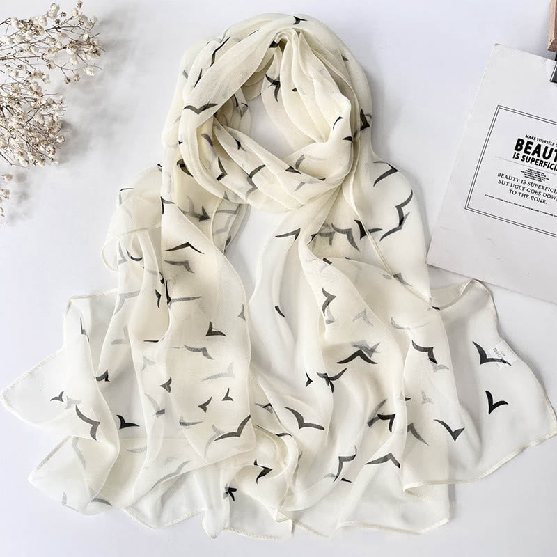 Weicher Sommerschal aus Chiffon mit Blumenmuster für Damen, für den Strand, Sonnenschutz - #9 Hellgelb - image 11