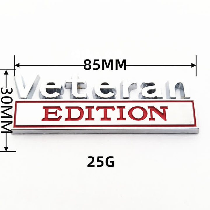 Veteran EDITION Metallaufkleber Autoabzeichen