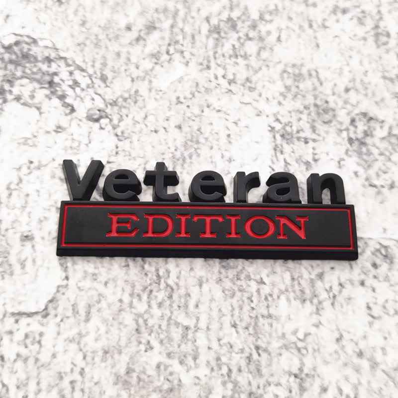 Veteran EDITION Metallaufkleber Autoabzeichen