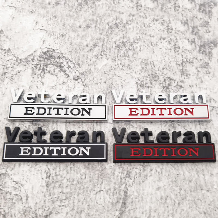 Veteran EDITION Metallaufkleber Autoabzeichen