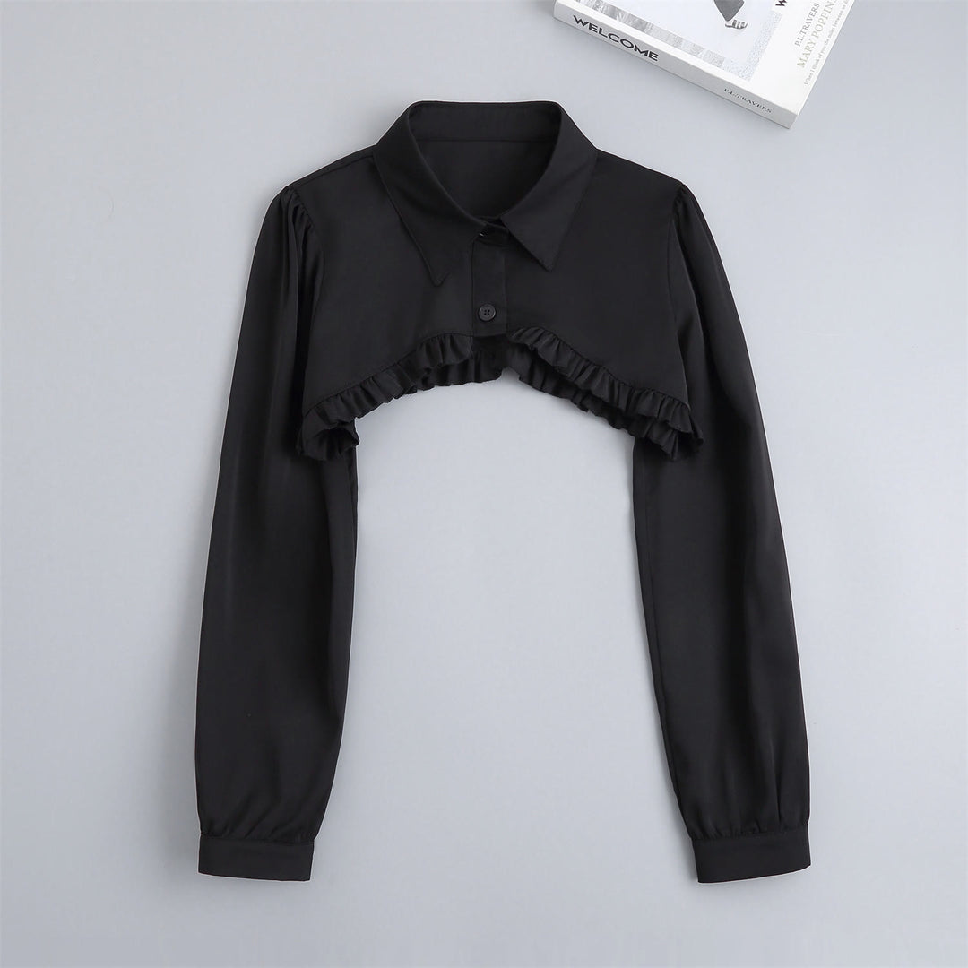 Kurzes Capelet für Sonnenschutz Abnehmbare Halbhemdbluse