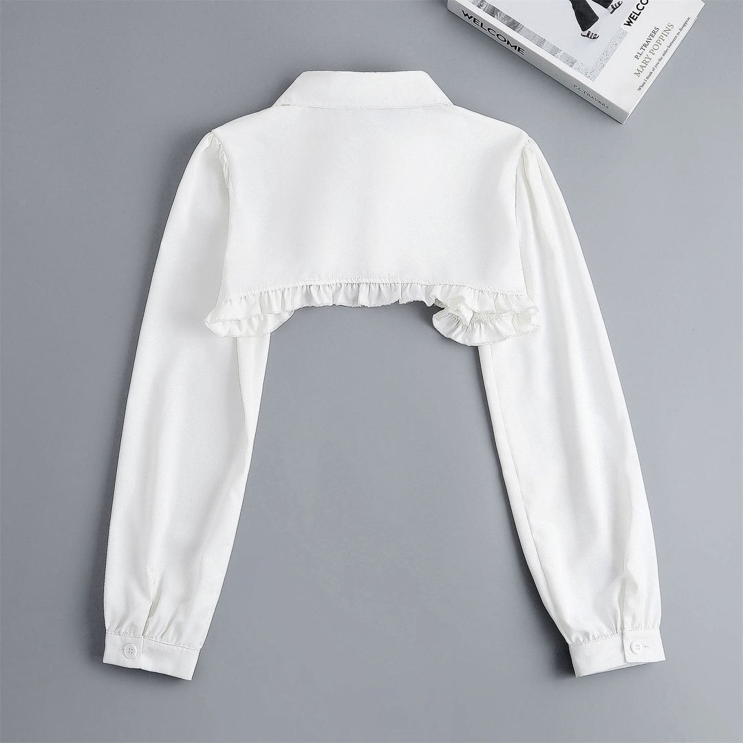 Kurzes Capelet für Sonnenschutz Abnehmbare Halbhemdbluse