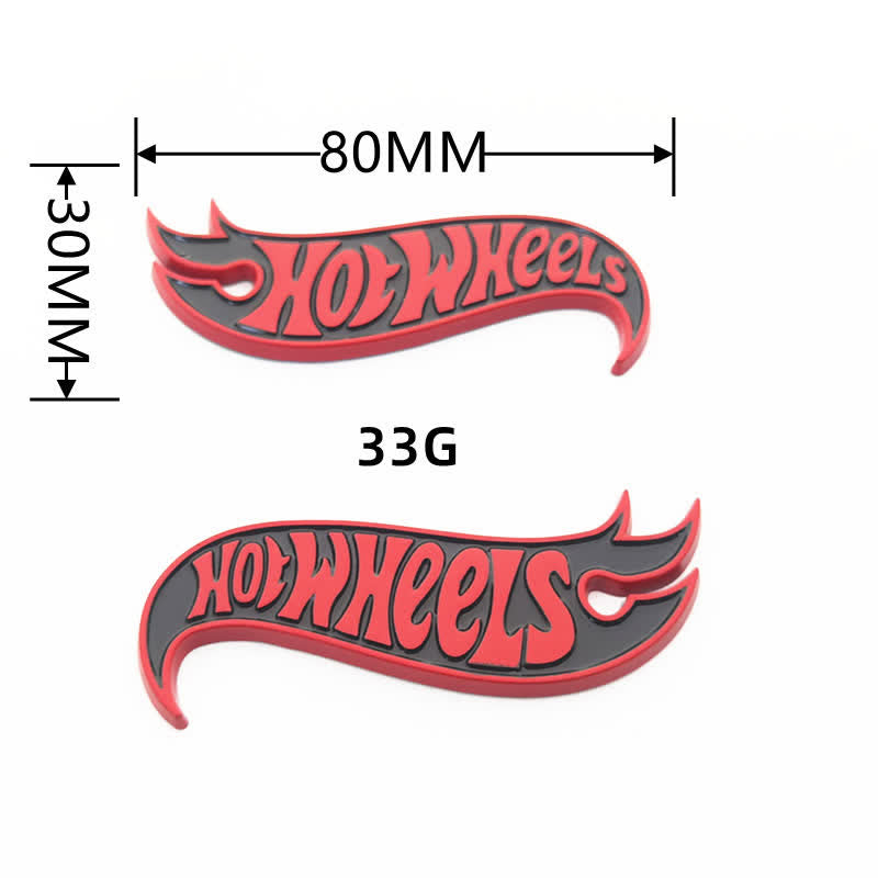 2 Stück HOT WHEELS Feuerform Metallaufkleber Autoabzeichen
