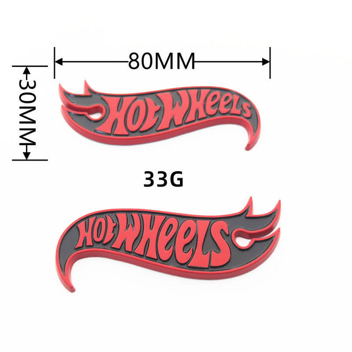 2 Stück HOT WHEELS Feuerform Metallaufkleber Autoabzeichen