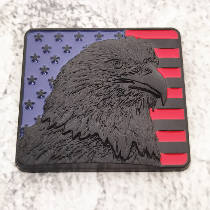 Metallaufkleber mit amerikanischer Flagge und Weißkopfseeadler fürs Auto