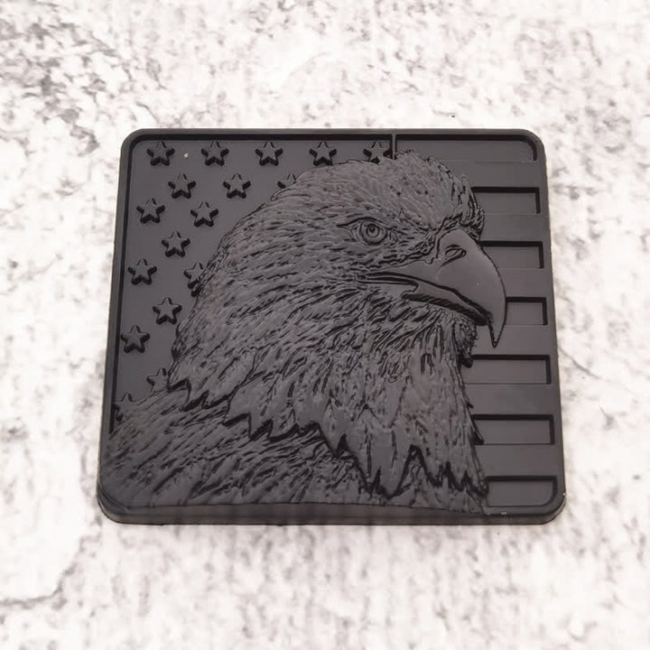 Metallaufkleber mit amerikanischer Flagge und Weißkopfseeadler fürs Auto