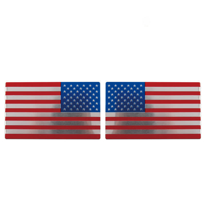 2 Stück Metallaufkleber mit amerikanischer Flagge fürs Auto