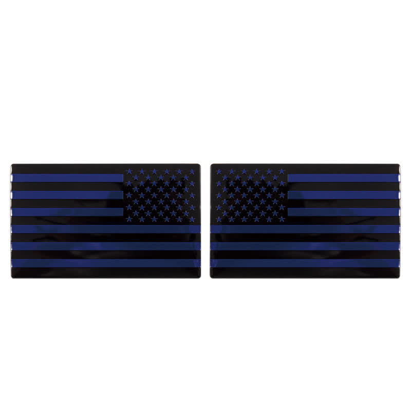 2 Stück Metallaufkleber mit amerikanischer Flagge fürs Auto