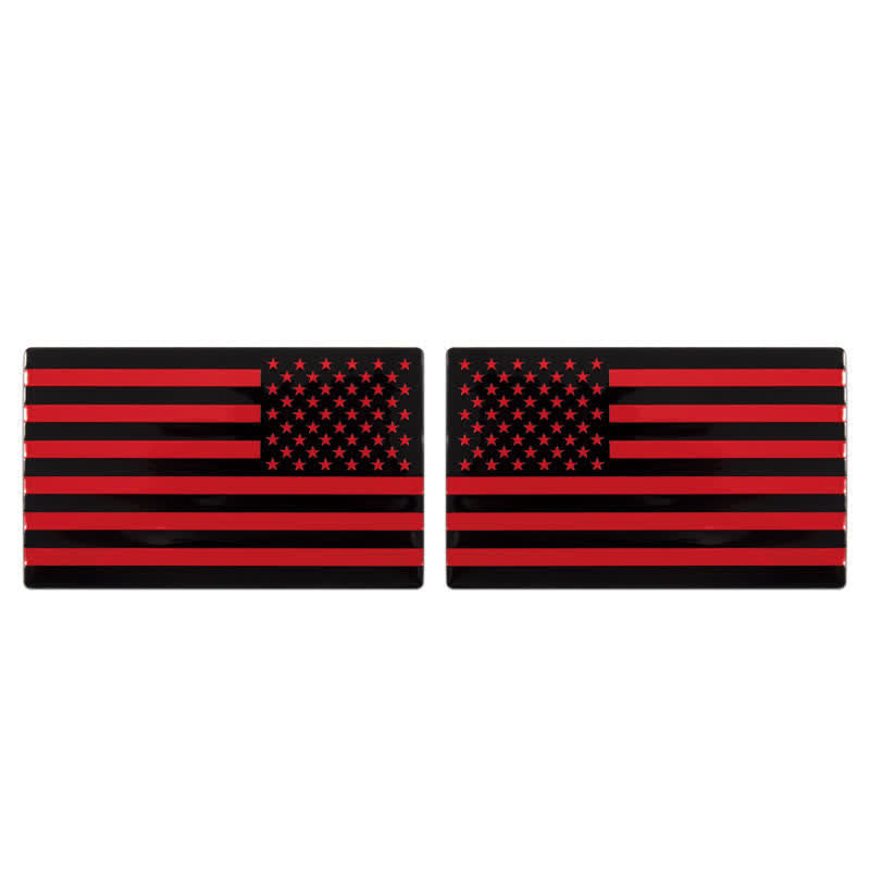 2 Stück Metallaufkleber mit amerikanischer Flagge fürs Auto