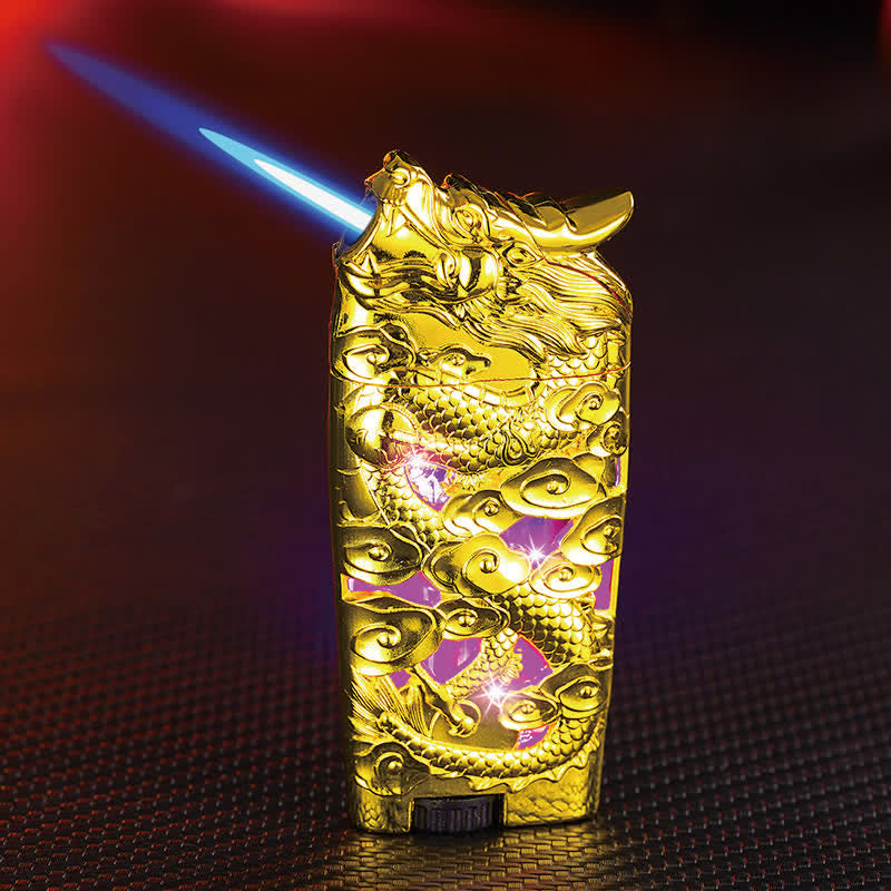 Cooles kreatives nachfüllbares Butanfeuerzeug mit LED-Blitz