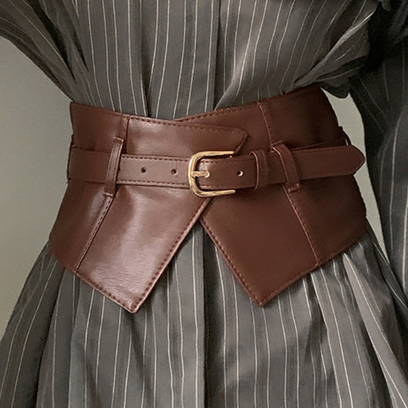 Breiter Bund für Damen Leder Korsettgürtel