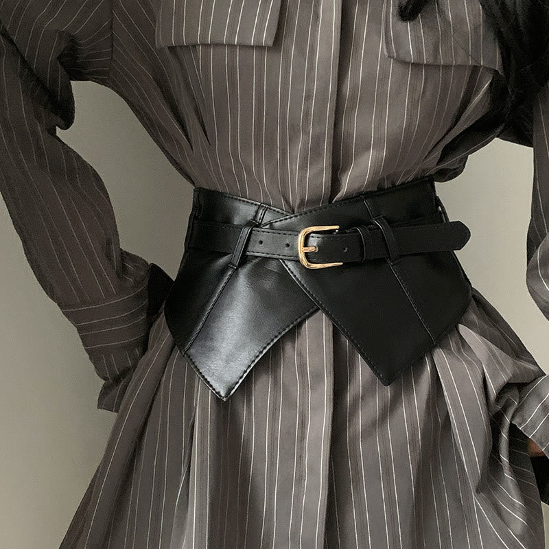 Breiter Bund für Damen Leder Korsettgürtel