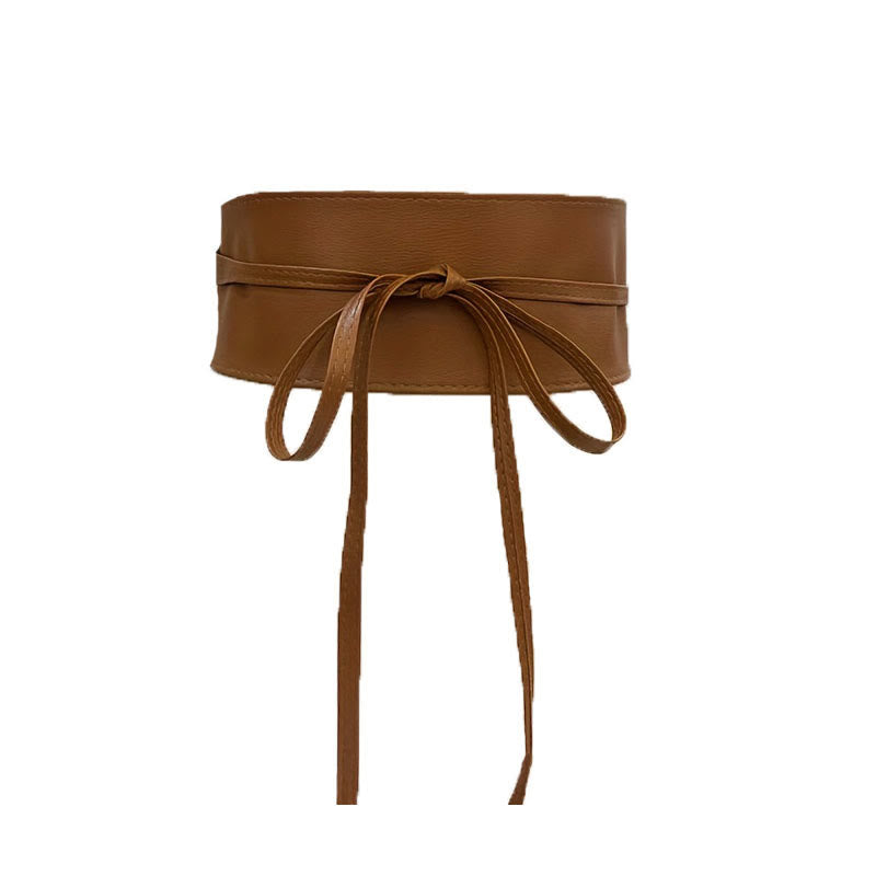 Breiter Taillengürtel für Damen, Korsettgürtel aus Leder