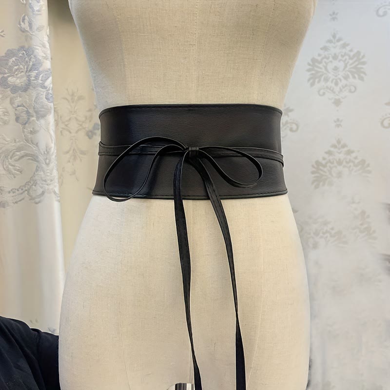 Breiter Taillengürtel für Damen, Korsettgürtel aus Leder