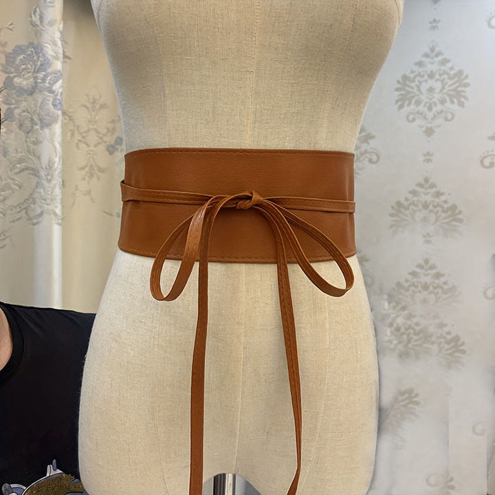 Breiter Taillengürtel für Damen, Korsettgürtel aus Leder