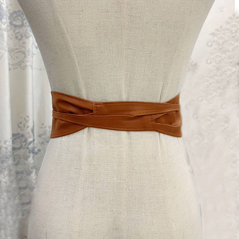 Breiter Taillengürtel für Damen, Korsettgürtel aus Leder