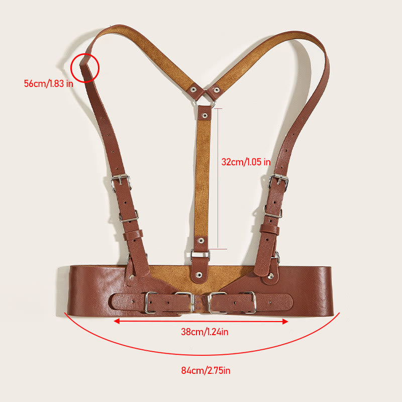 Steampunk Leder Taillenbund Verstellbarer Riemen Korsettgürtel