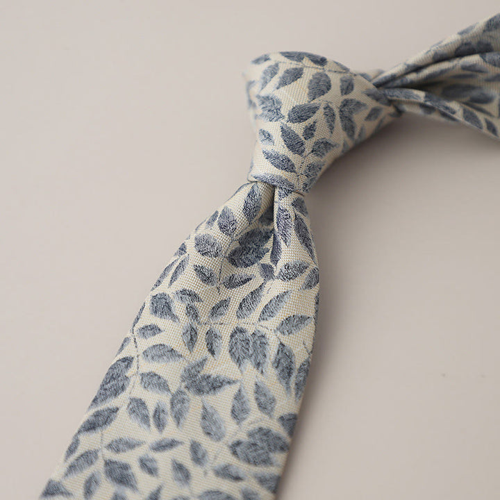 Herren-Krawatte im Vintage-Stil aus Jacquard mit flatternden Federn