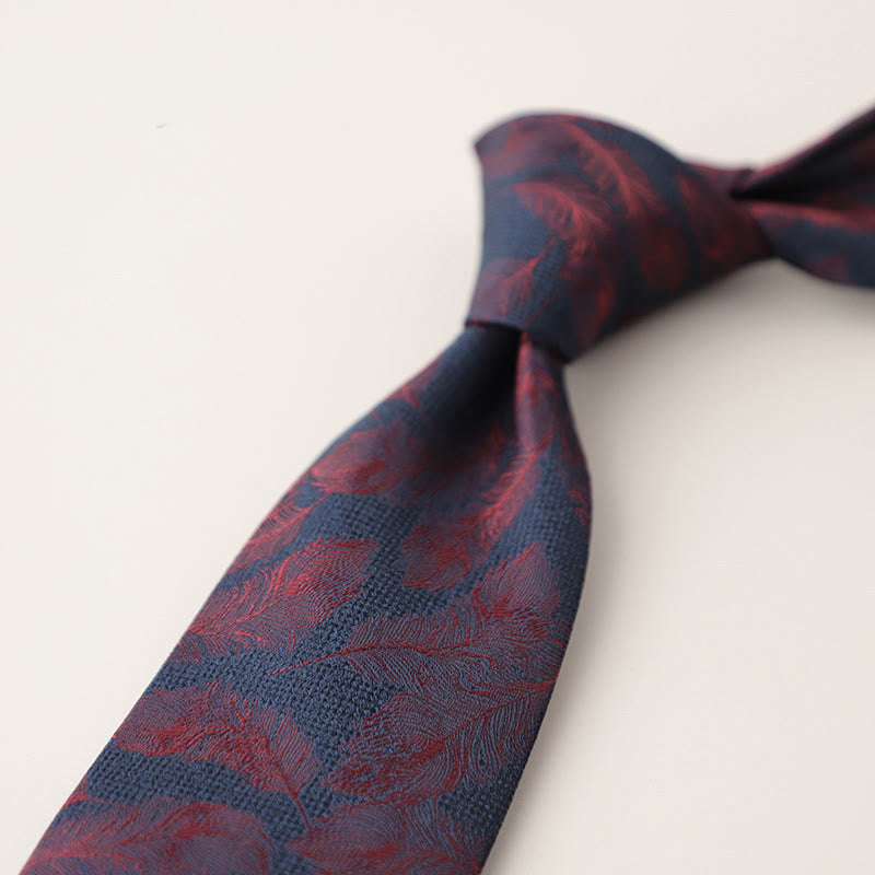 Herren-Krawatte im Vintage-Stil aus Jacquard mit flatternden Federn