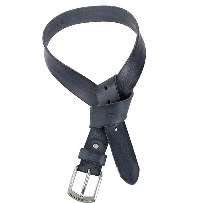 Herrengürtel aus gewaschenem Vintage-Leder mit Oberschicht aus Rindsleder
