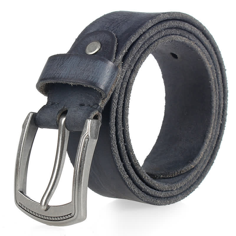 Herrengürtel aus gewaschenem Vintage-Leder mit Oberschicht aus Rindsleder