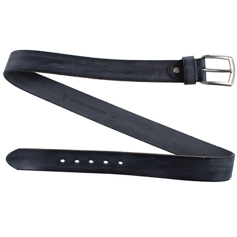 Herrengürtel aus gewaschenem Vintage-Leder mit Oberschicht aus Rindsleder