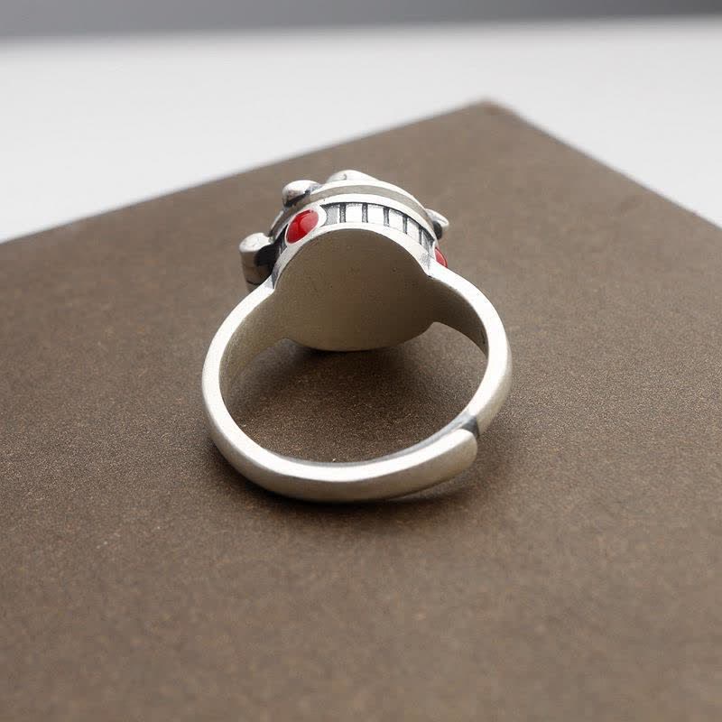 Verstellbarer Ring mit Rosenblüte und verstecktem Fach