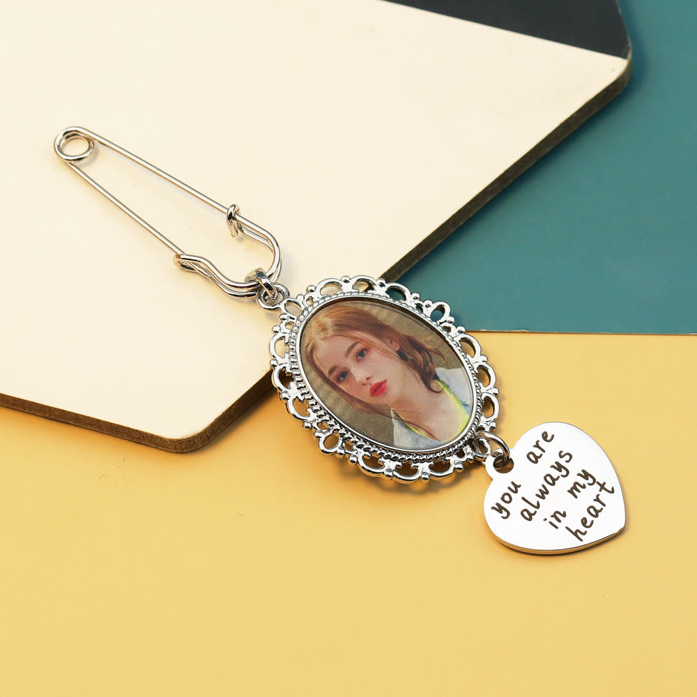 Personalisieren Sie Ihre Fotos Brosche mit warmem Geschenk zur Hochzeit