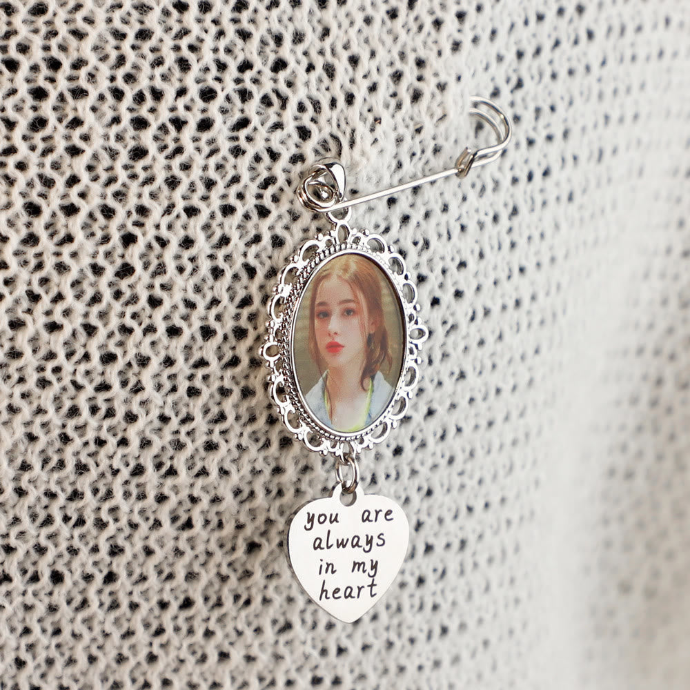 Personalisieren Sie Ihre Fotos Brosche mit warmem Geschenk zur Hochzeit