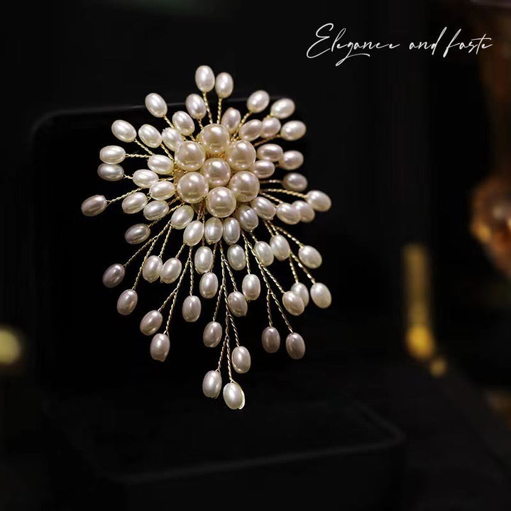 Elegante Imitationsperlenbrosche für Frauen Hochzeitsaccessoires