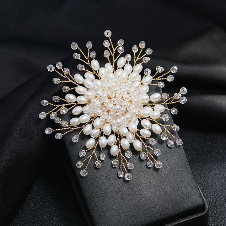 Elegante Imitationsperlenbrosche für Frauen Hochzeitsaccessoires