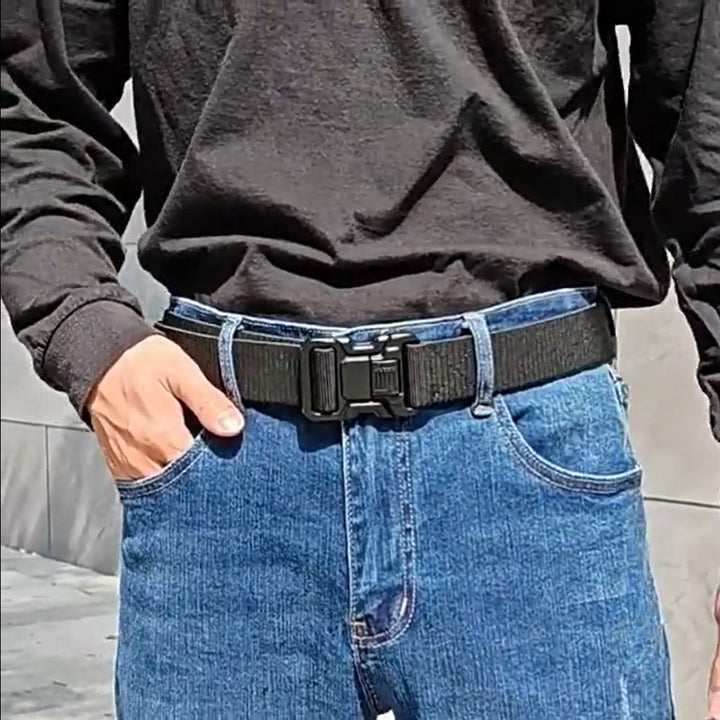 Taktischer Gürtel für Herren, elastischer Nylongürtel mit Schnellverschluss