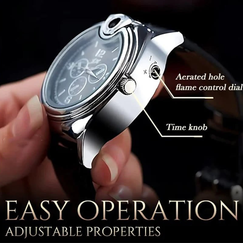 Luxuriöses nachfüllbares Butanfeuerzeug in Armbanduhrform